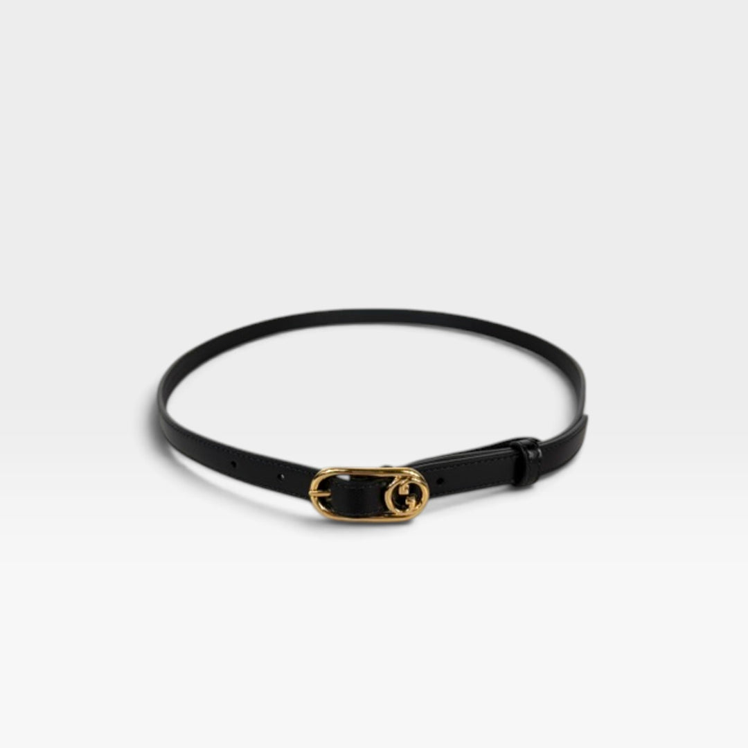 GG Logo Thin Oval Buckle Belt | Size 90-36