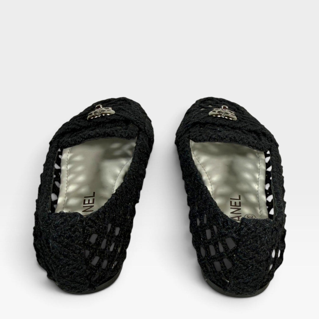 Interlocking CC Logo Braided Loafers