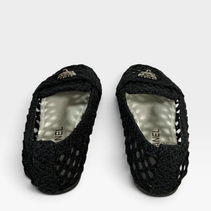 Interlocking CC Logo Braided Loafers