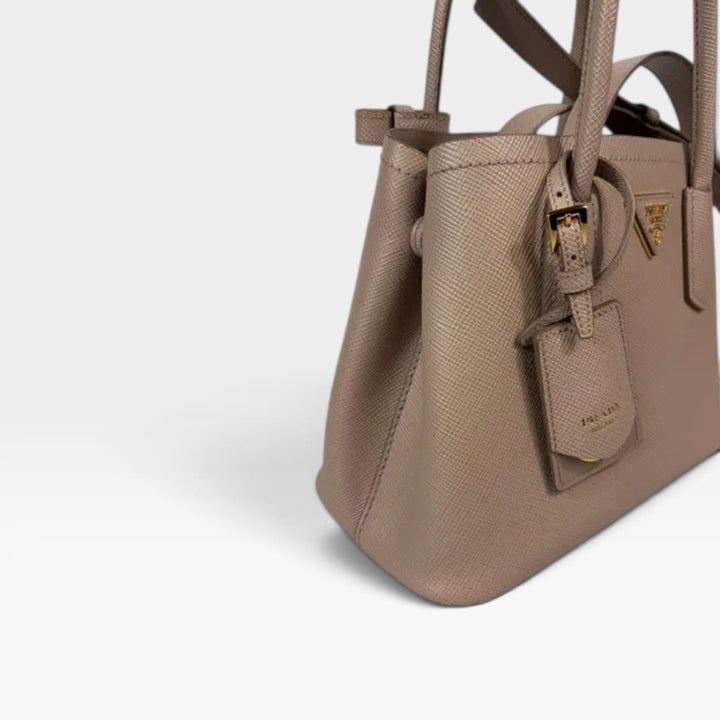 Double Small Saffiano Leather Bag