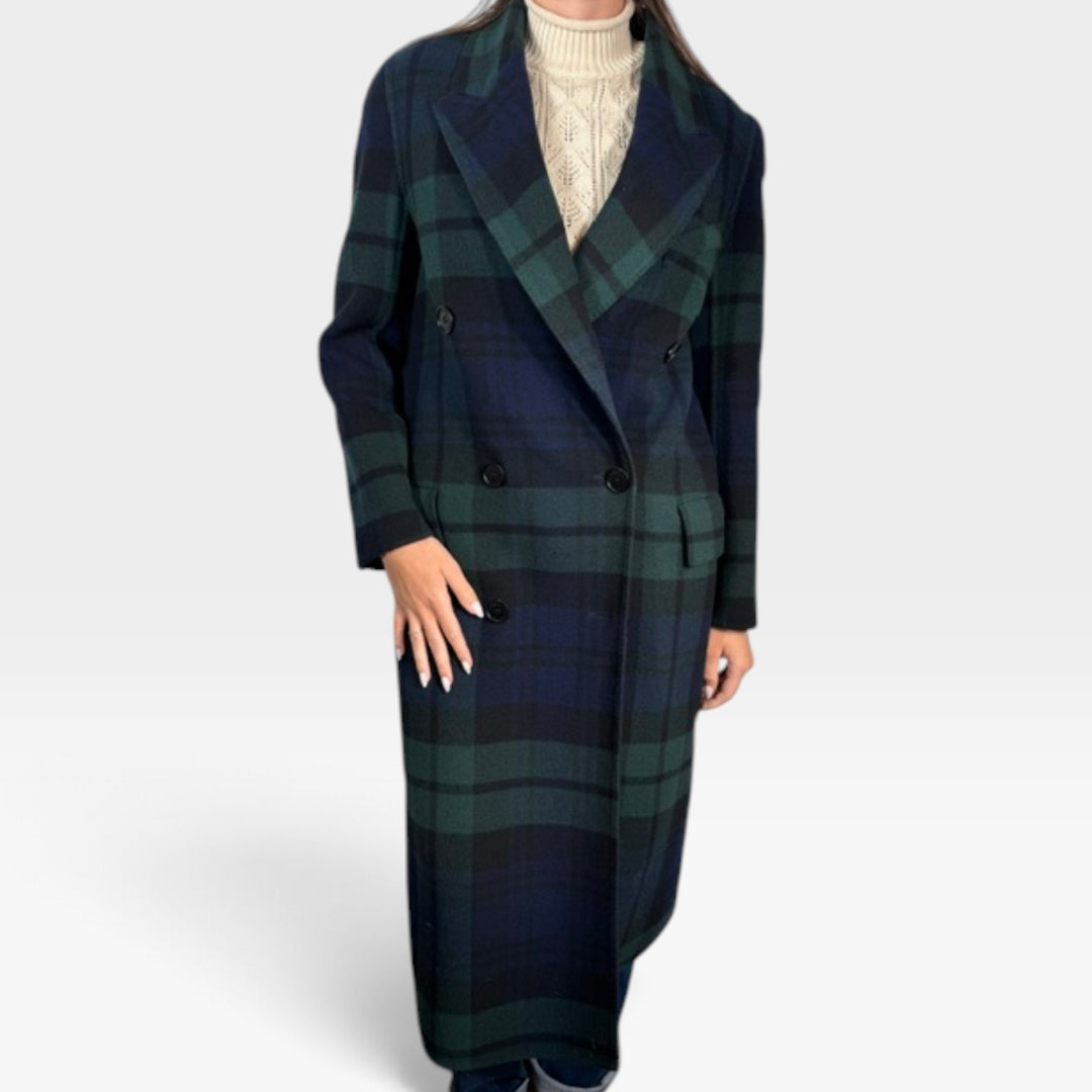 Tartan Double Breasted Coat | Size 4/6