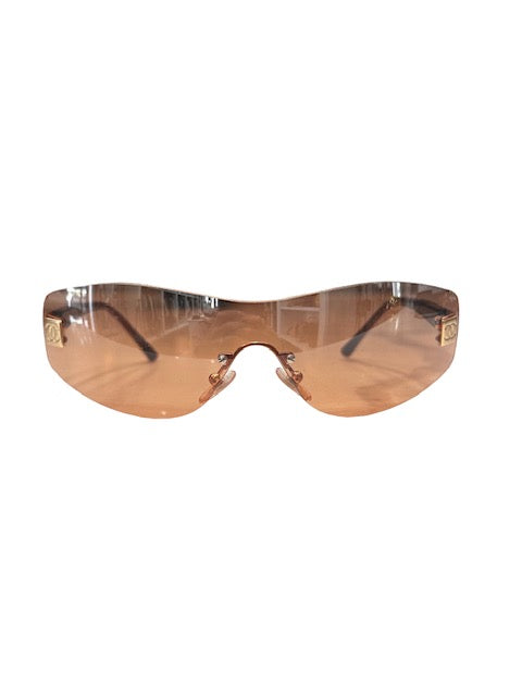 Vintage Interlocking CC Rimless Sunglasses
