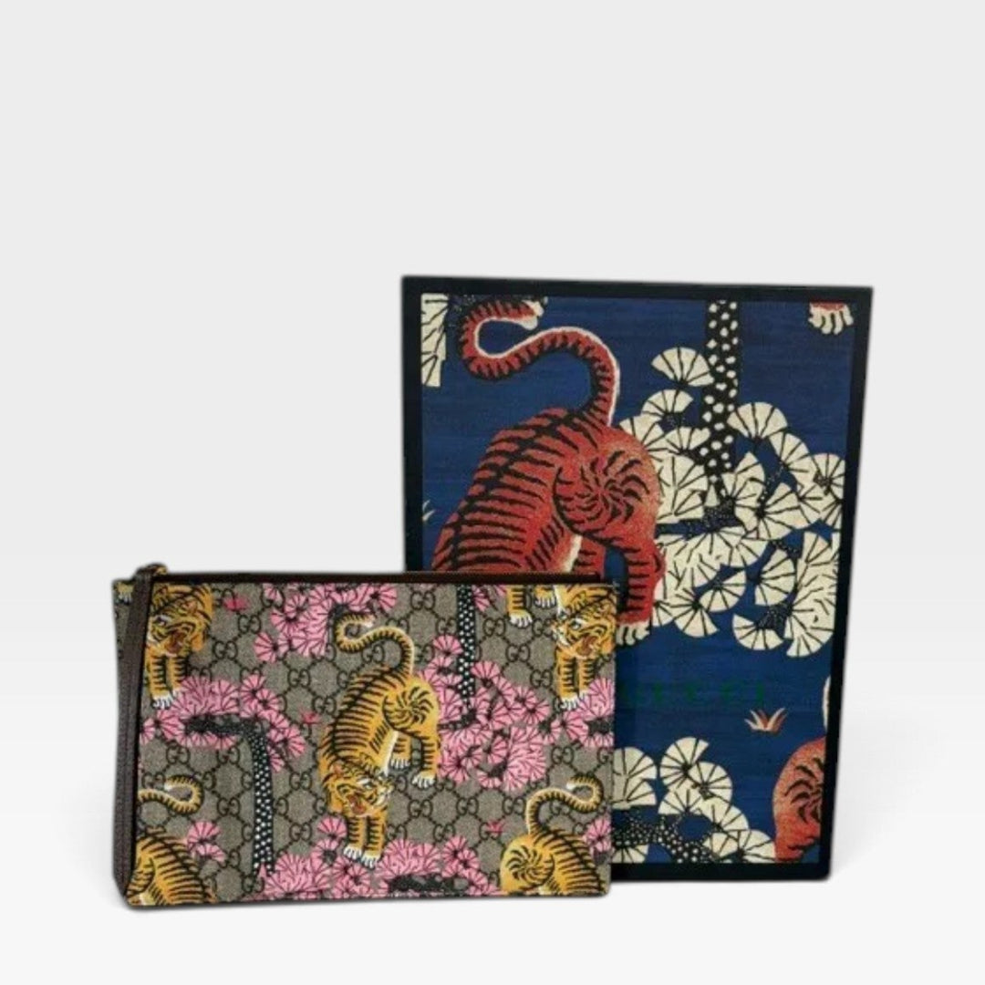 GG Supreme Bengal Zip Clutch