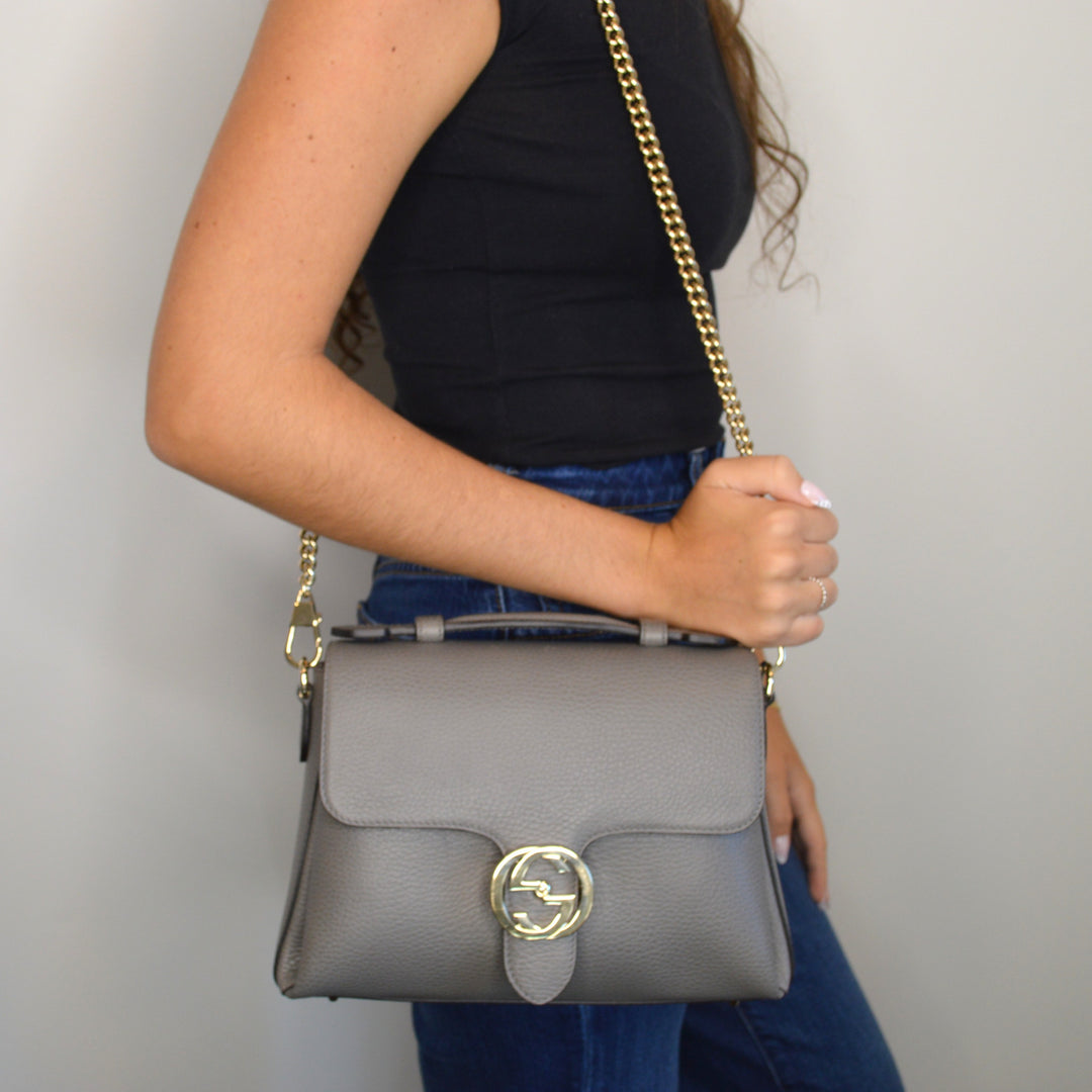 Interlocking GG Top Handle Bag