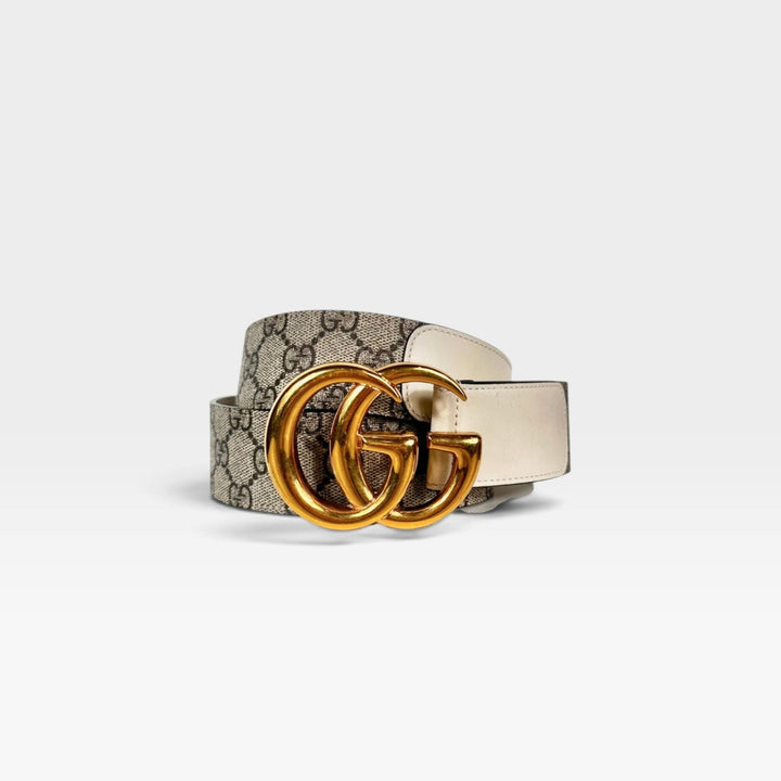 GG Marmont Supreme Canvas and Leather Belt | Size 95