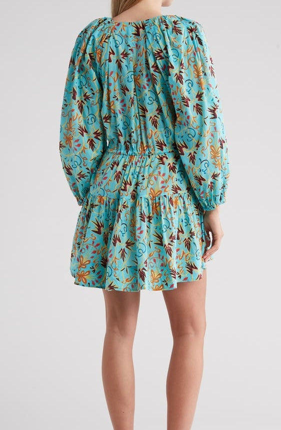 Sally Printed Cinch-Tie Dress - Size 4