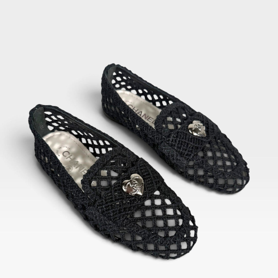 Interlocking CC Logo Braided Loafers