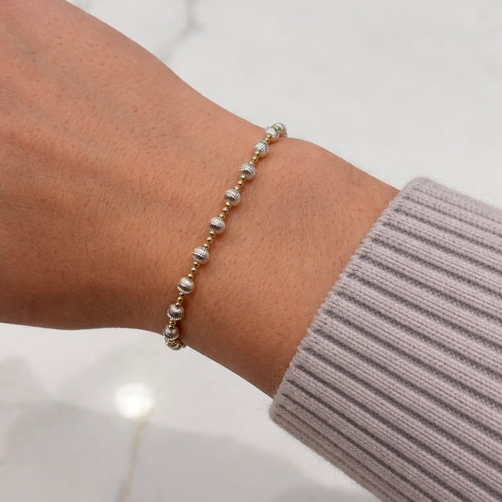 Bara Boheme KENNA 2 Tone Gold Filled Beaded Bracelet