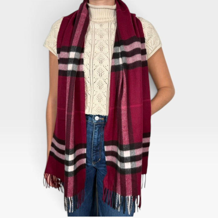 Classic Check Cashmere Scarf