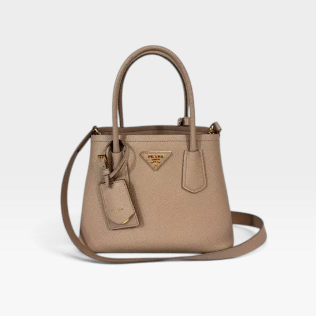 Double Small Saffiano Leather Bag