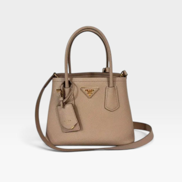 Double Small Saffiano Leather Bag