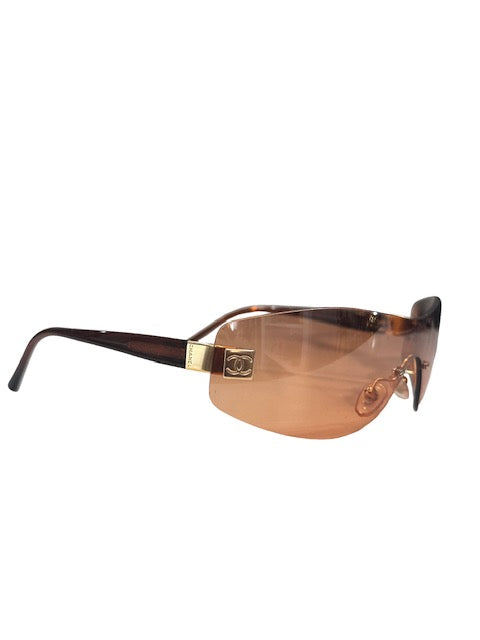 Vintage Interlocking CC Rimless Sunglasses