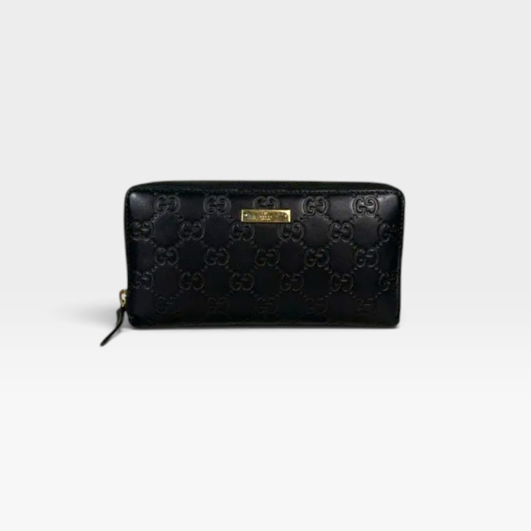 Guccissima Zip Around Wallet