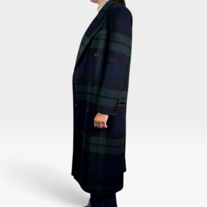 Tartan Double Breasted Coat | Size 4/6