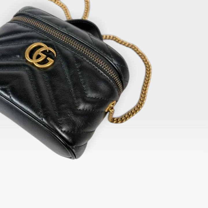 GG Marmont Mini Top Handle Vanity Bag
