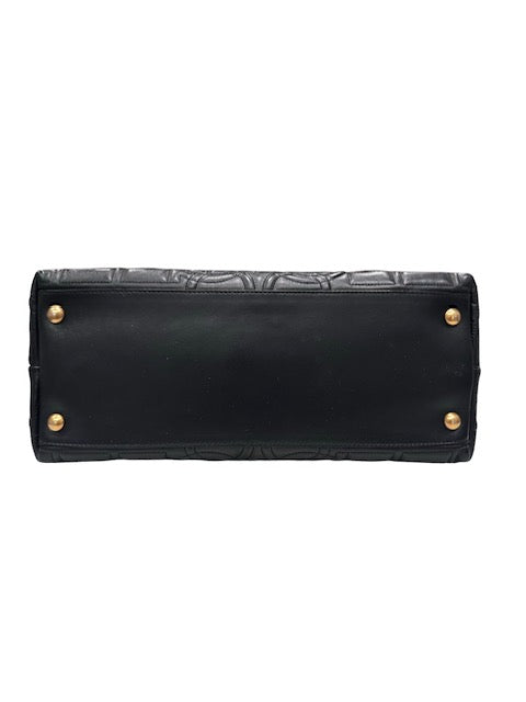 Gancini Quilted Leather Tote