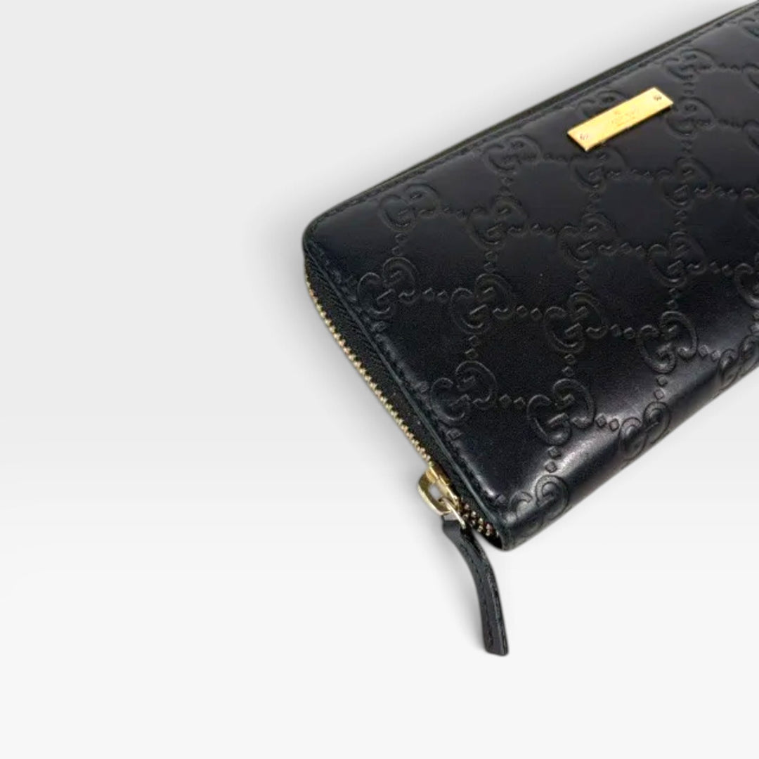 Guccissima Zip Around Wallet