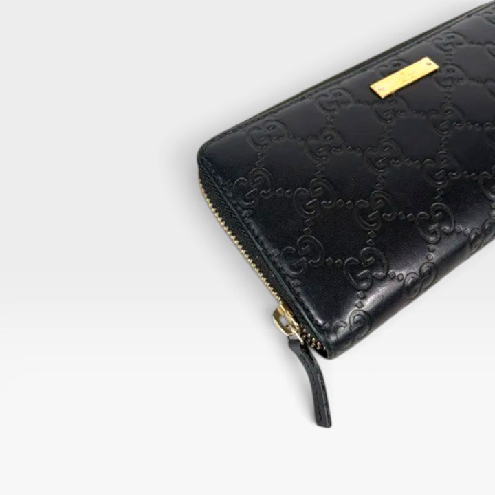 Guccissima Zip Around Wallet