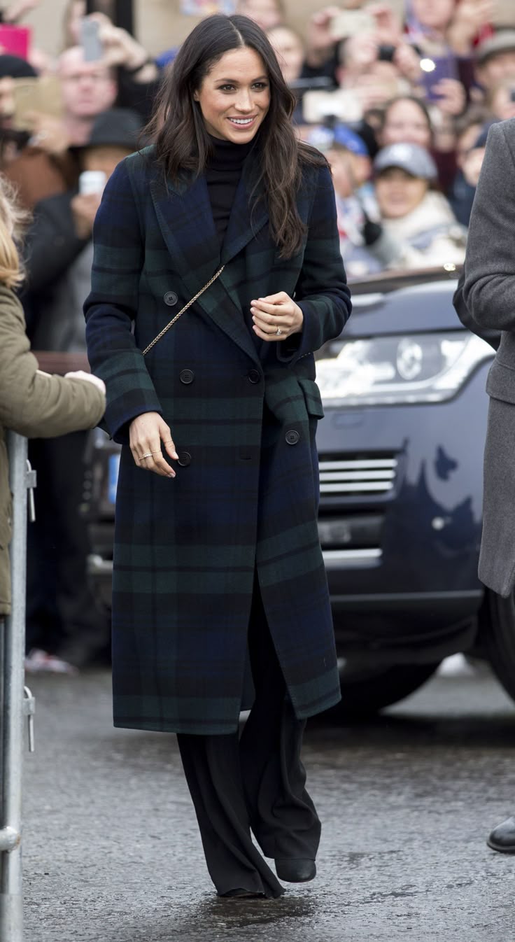 Tartan Double Breasted Coat | Size 4/6