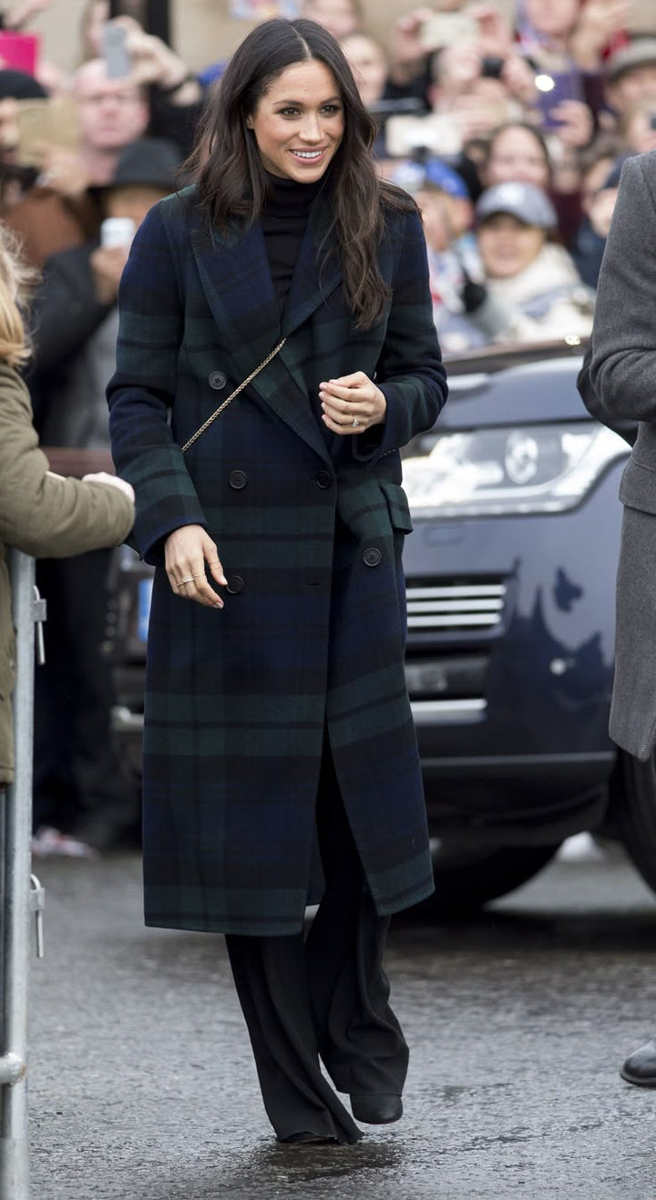 Tartan Double Breasted Coat | Size 4/6