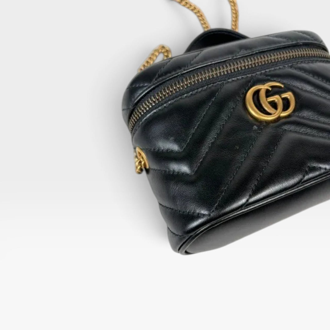 GG Marmont Mini Top Handle Vanity Bag