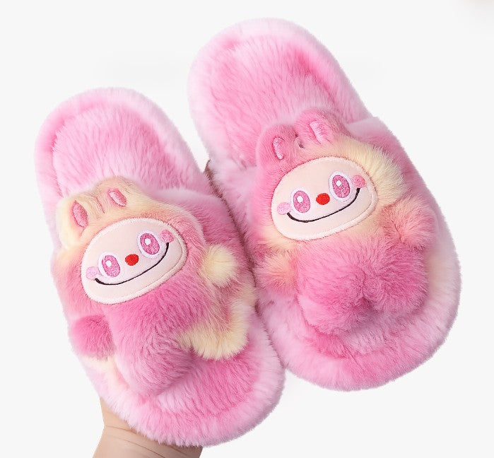 Labubu Childrens Tie Dye Slippers - Pink