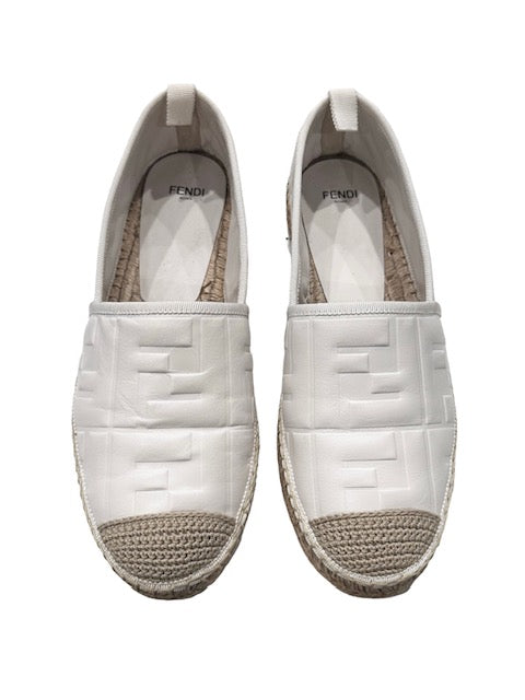 FF Leather Flat Espadrilles - Size 39 (New)