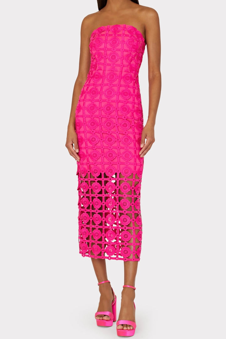 Kait Tile Lace Midi Dress | Size 8/10