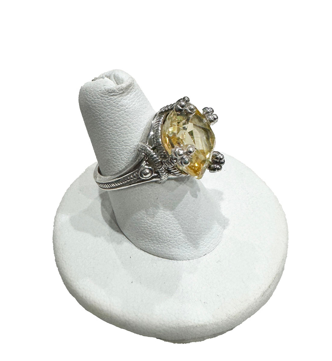 18ct Canary Citrine Ring - Size 6.5