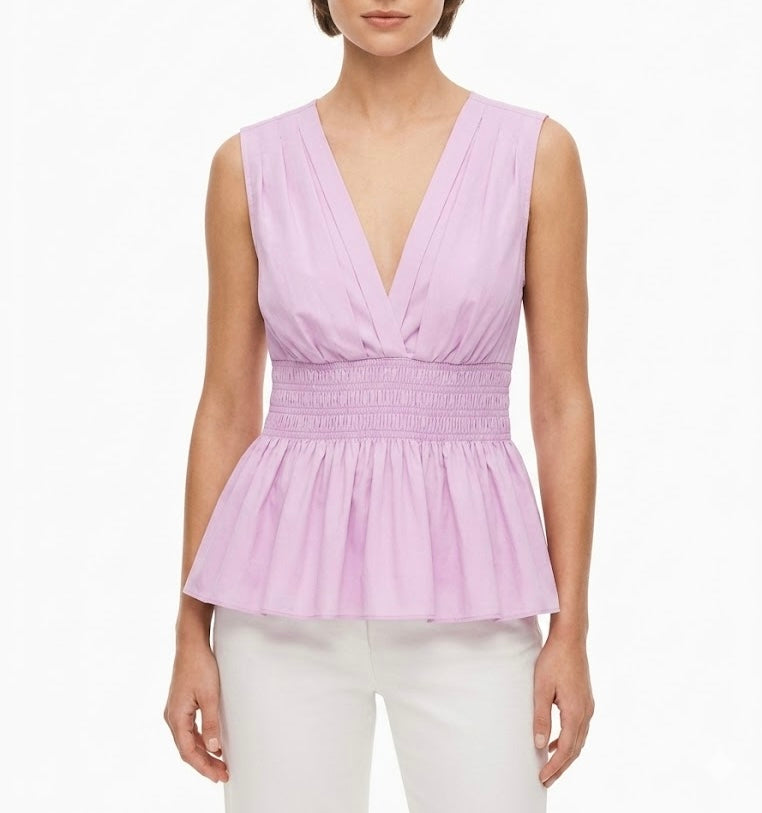 Evra Ruffled Peplum Top | Size 8