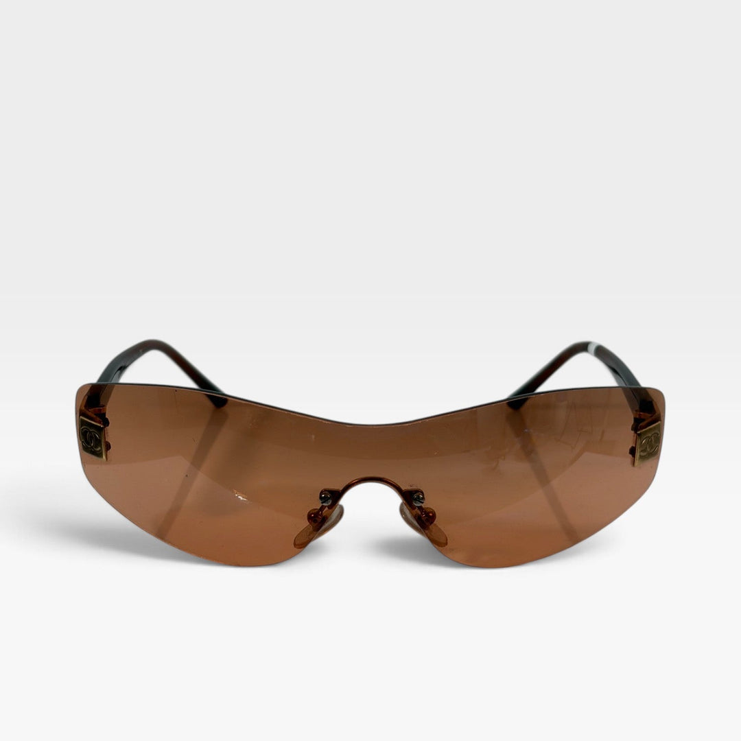 Vintage Interlocking CC Rimless Sunglasses