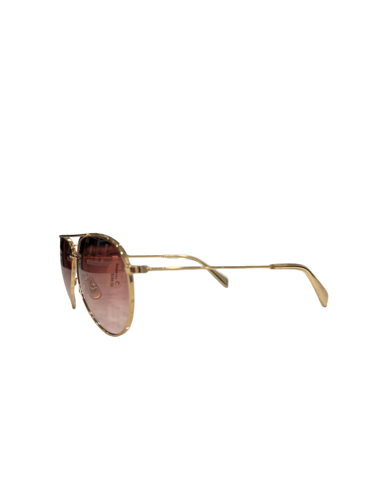 Gold Aviator Sunglasses