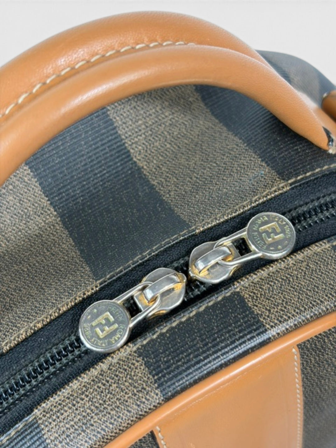 Vintage Pequin Striped Round Crossbody