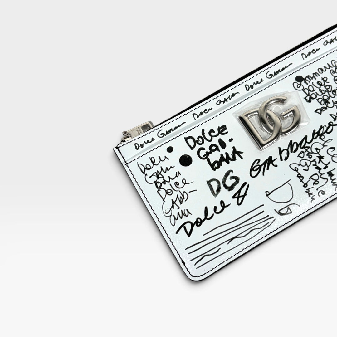 Graffiti Print Leather Wallet