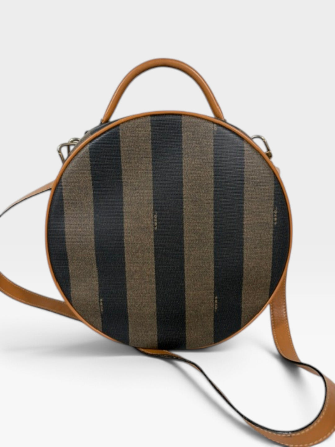 Vintage Pequin Striped Round Crossbody