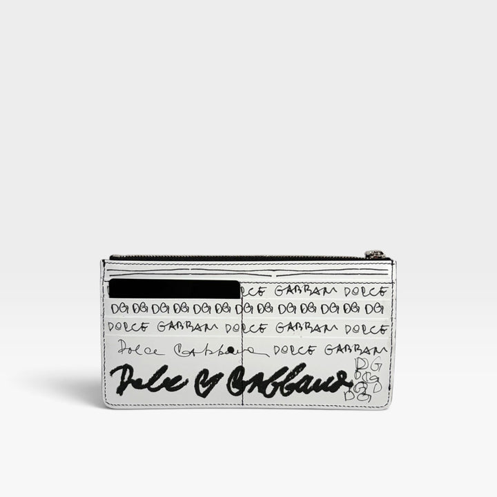 Graffiti Print Leather Wallet