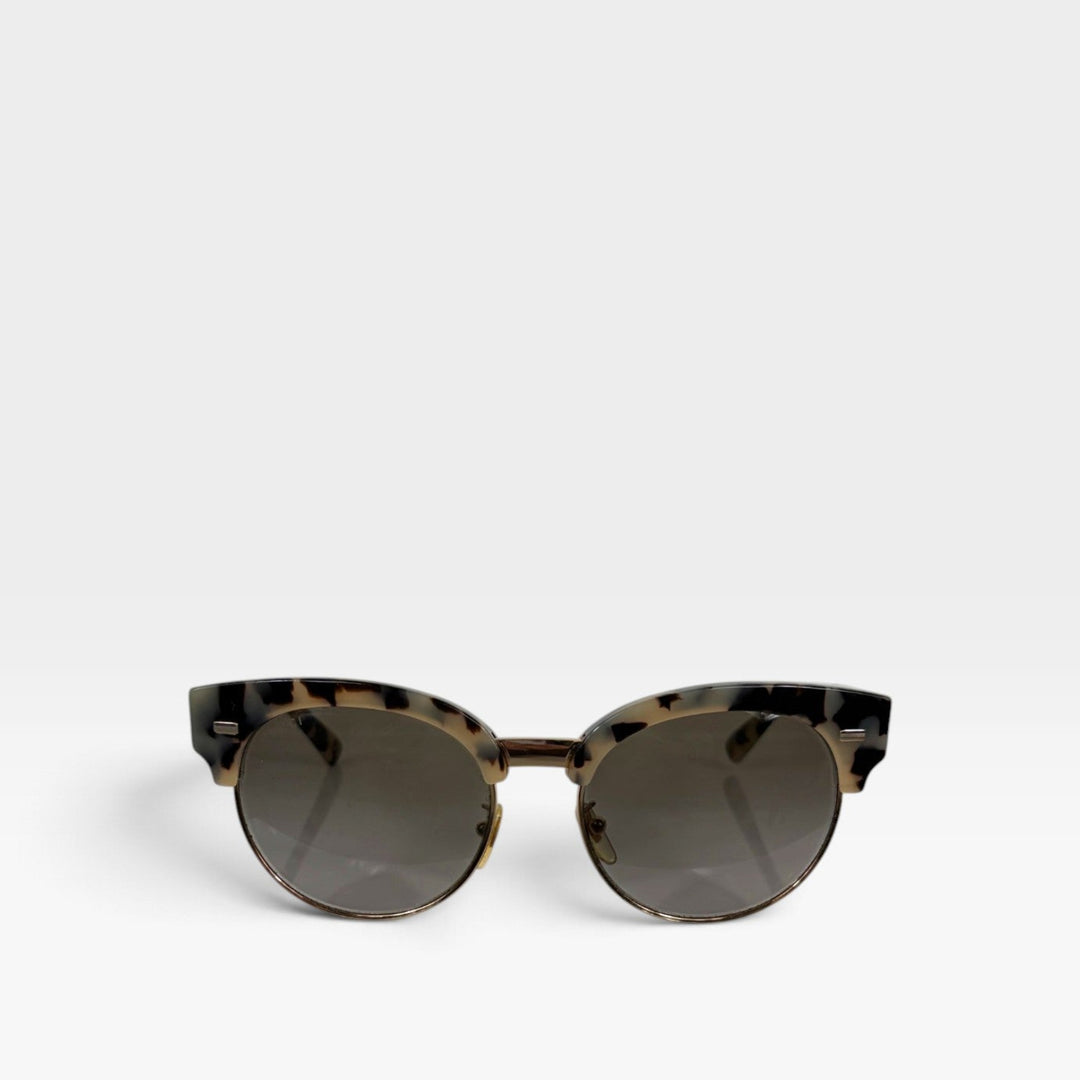 Round Half-Frame Sunglasses