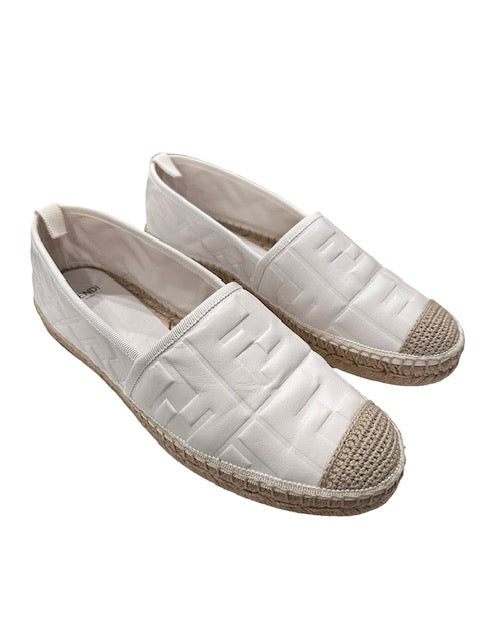 FF Leather Flat Espadrilles - Size 39 (New)