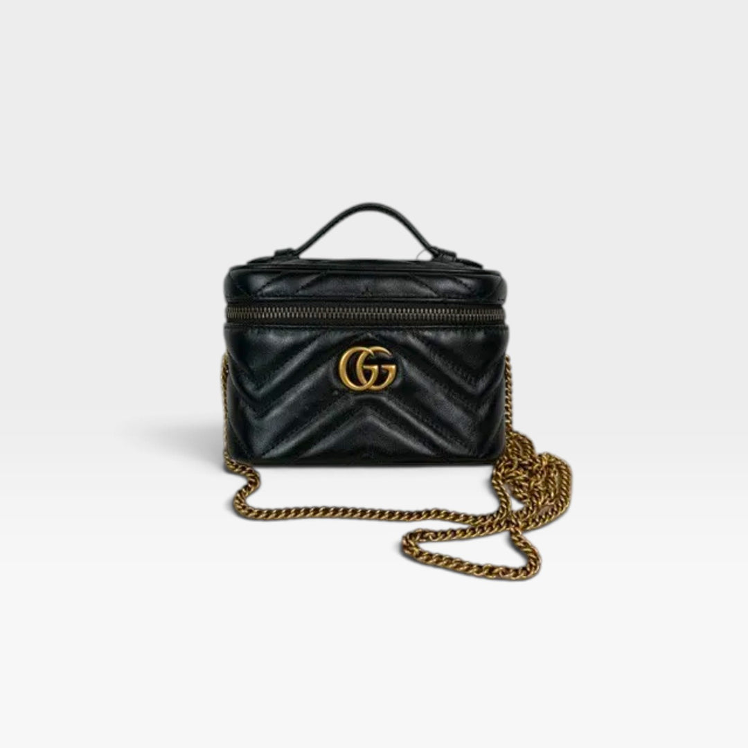 GG Marmont Mini Top Handle Vanity Bag