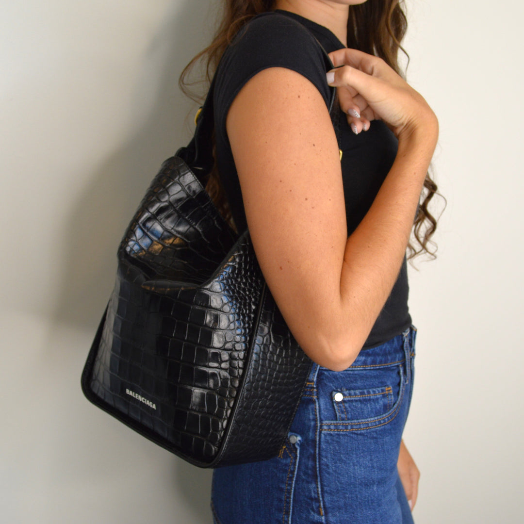 Balenciaga Tool 2.0 North South Croc Bag