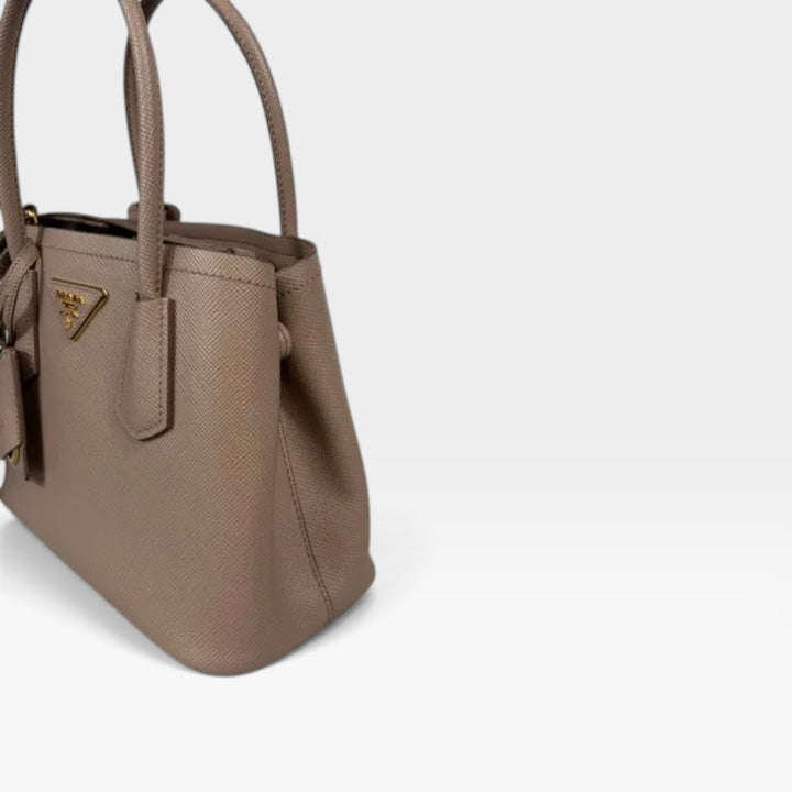 Double Small Saffiano Leather Bag