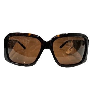 Square Snakeskin Trim Sunglasses