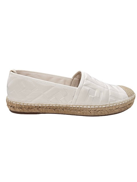 FF Leather Flat Espadrilles - Size 39 (New)