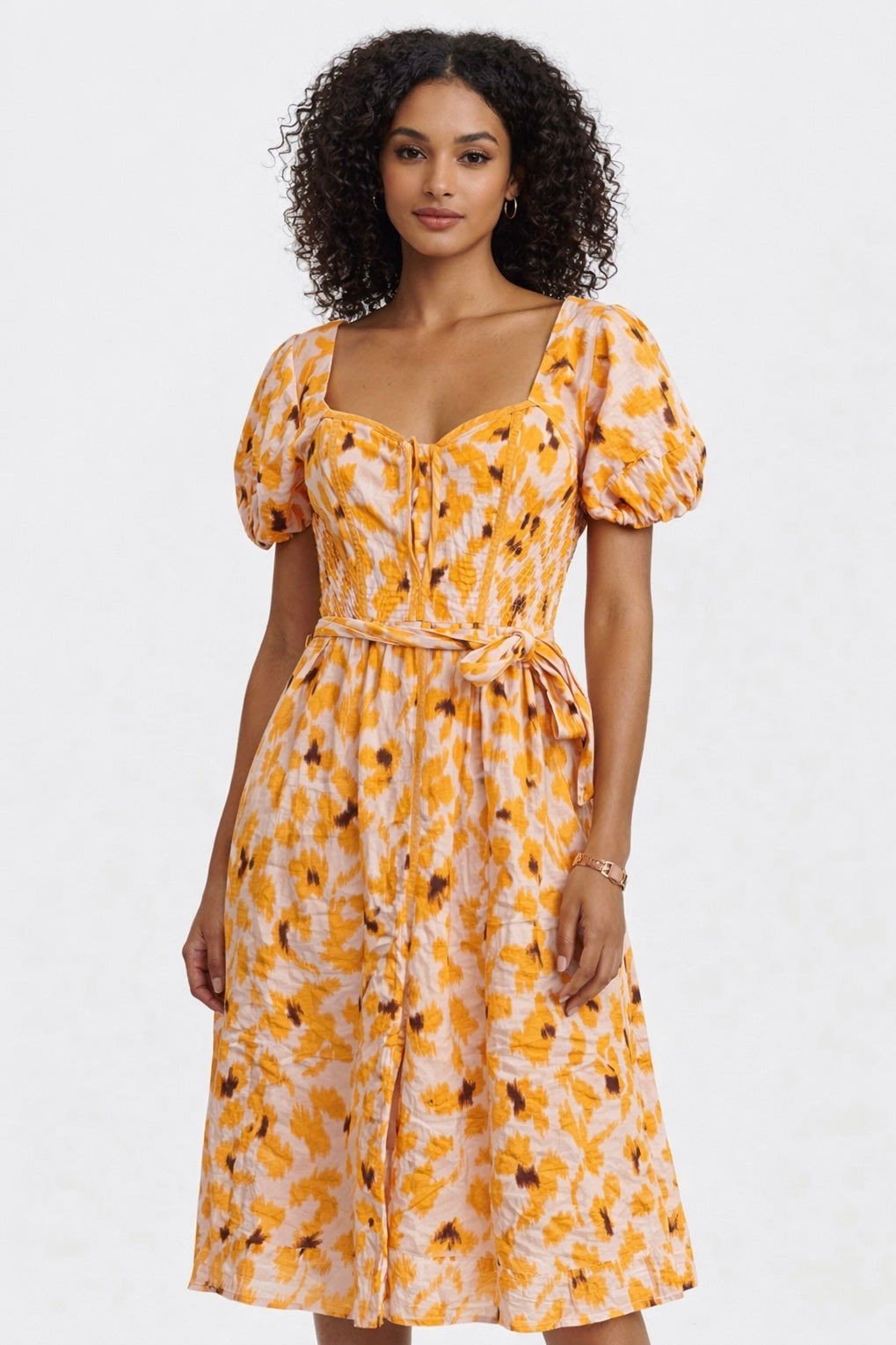 Irin Corset Seamed Midi Dress - X-Small