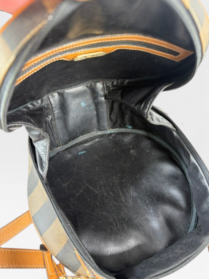 Vintage Pequin Striped Round Crossbody