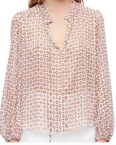 Flowing Printed Jacquare Top
