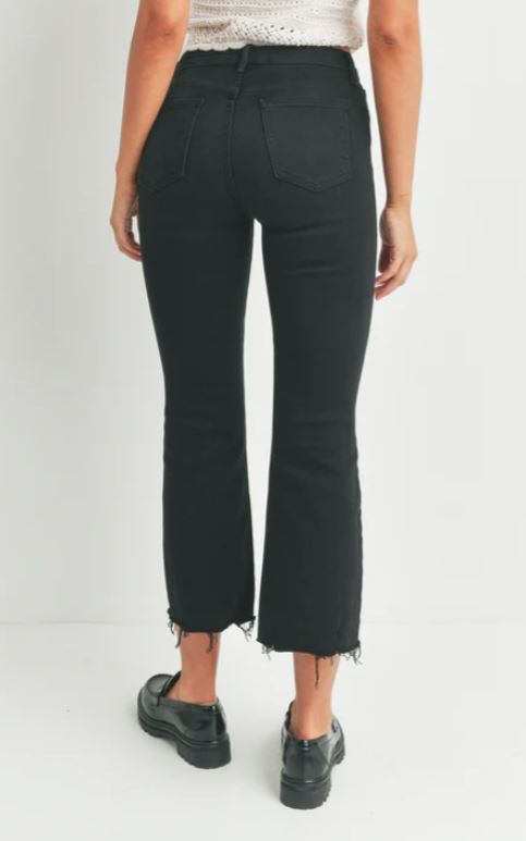 Just Black Denim Crop Flare Jeans